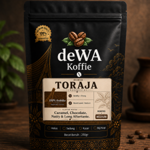Premium Single Origin Roasted Bean Kopi Arabica Toraja Sapan 250 Gr